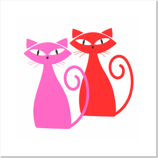 Cat lover Valentine's Day Gift Posters and Art